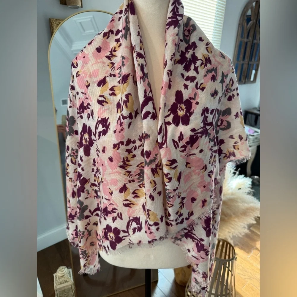 Beautiful Floral Print Women's Shawl Wrap Scarf